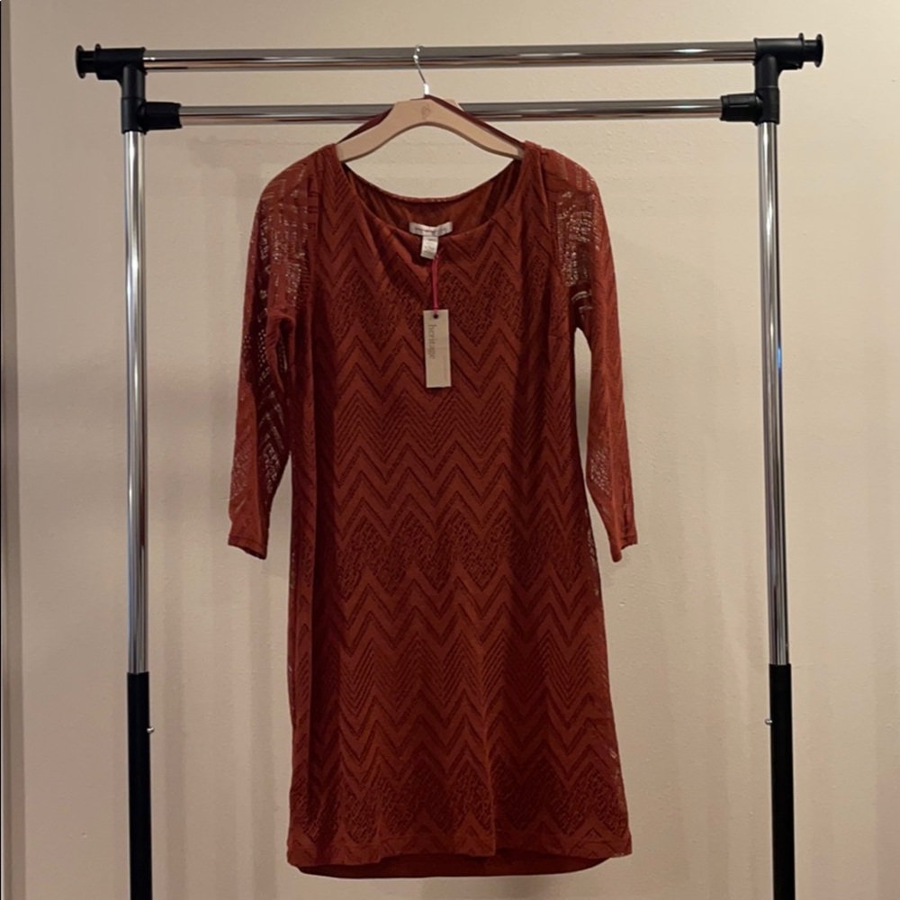 Chevron knit dress